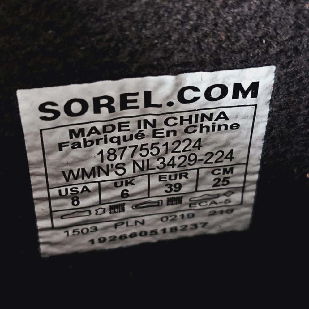 SOREL Whitney Short Lace PREMIUM LEATHER -32°C Winter Boots Sz US 8 CAMEL BROWN - Picture 11 of 12